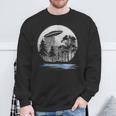 Alien Ufo Space Alien Sweatshirt Geschenke für alte Männer