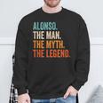 Alonso The Man The Myth The Legend Nome Alonso Felpa Regalos para ancianos