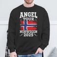 Angel Tour Norway 2025 Fishing Team Norway Flag Angler Sweatshirt Geschenke für alte Männer