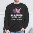 Anglerfish Make Me Happy Anglerfish Felpa Regalos para ancianos