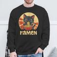 Anime Cat Ramen Kawaii Japanese Cat Kawaii Manga Sweatshirt Gifts for Old Men