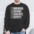 Arte Marziale Mangia Dormi Fai Karate Ripeti Karate Atleta Felpa Regalos para ancianos