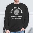 Ask Me About Accettabili Opinioni Npc Sjw Wojak Meme Felpa Regalos para ancianos
