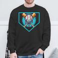 Baseball Home Plate Drip Ice Cream Softball & Baseball Sweatshirt Gifts for Old Men