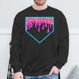 Baseball Ice Cream Dripping Baseball Home Plate Drip Sweatshirt Gifts for Old Men