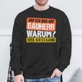 Bauherr 2023 House Building Warum Weil Ich Es Kann Bauherr 2023 Sweatshirt Geschenke für alte Männer