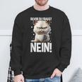 Bevor Du Fragst Nein Katzekaffee Kater Announced Sweatshirt Geschenke für alte Männer