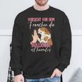 Beware Of The Frauchen Bulldog Sweatshirt Geschenke für alte Männer