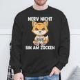 Bin Am Zocken Gaming Fox Sweatshirt Geschenke für alte Männer