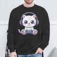 Cat Gaming Sweatshirt Geschenke für alte Männer