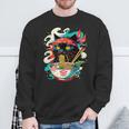 Cat Ramen Noodle Japanese Anime Kawaii Cat Sweatshirt Gifts for Old Men
