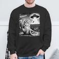 Cat Selfie Ufo & Alien Echt Jetzt Really Sweatshirt Geschenke für alte Männer