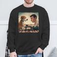 Chess Match Of Wits Mans Dog Sweatshirt Geschenke für alte Männer