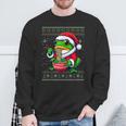 Christmas Frog Eating Ramen Ugly Christmas Sweater Sweatshirt Gifts for Old Men