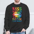 Christopher Street Day With Kiss Wen Zum Teufel Du Willst Sweatshirt Geschenke für alte Männer