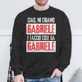 Ciao Sono Gabriele Faccio Cose Da Gabriele Personalizzato Felpa Regalos para ancianos