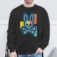 Colorful Skull And Crossbones Bad Rabbit Bunny Christmas Sweatshirt Gifts for Old Men