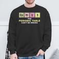 Cool Genius Periodic Table Chemistry Joke Lover Sweatshirt Gifts for Old Men