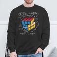 Cool Matematica Rubik Rubix Rubics Giocatore Cubo Matematica Amanti Felpa Regalos para ancianos