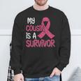 My Cousin Is A Survivor Breast Cancer Support Squad Sweatshirt Gifts for Old Men