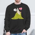 Crawly Gnome Tiny Green Wizard Green Gnome Sweatshirt Gifts for Old Men