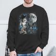 Cringe Alpha Wolf Meme Werewolf Sweatshirt Geschenke für alte Männer