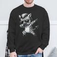 Dabbing Zebra Zebra On Dabben Zebra Sweatshirt Geschenke für alte Männer