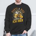 Darts Und Bier Darum Bin Ich Hier Dartspieler Dart Sweatshirt Geschenke für alte Männer