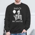 Death To My Twenties RIP 20S Scheletro Per 30° Compleanno Felpa Regalos para ancianos