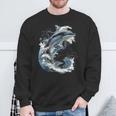 Delphin Tier Motiv Kunstwerk Delfin Sweatshirt Geschenke für alte Männer