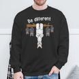 Be Different Alpaca Lama And Bats Sweatshirt Geschenke für alte Männer