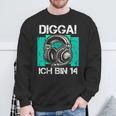 With Digga Ich Bin 14 Jahre Junge Geburtstag Sweatshirt Geschenke für alte Männer