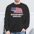Distressed Patriotic Usa Flag Doughboy Nebraska Sweatshirt Gifts for Old Men