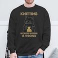 Divertente Gatto Maglia Perché L'omicidio È Sbagliato Felpa Regalos para ancianos