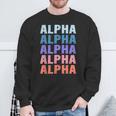Divertido Regalo Nombre Alfa Personalizado Primer Nombre Camisa de entrenamiento Regalos para ancianos