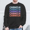 Divertido Regalo Nombre Carmela Personalizado Primer Nombre Camisa de entrenamiento Regalos para ancianos