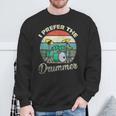 Divertido Rock Music Band Drum Player Retrointage Camisa de entrenamiento Regalos para ancianos
