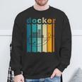 Docker Linux Devops Programming Coding Retro Computer Scientist Sweatshirt Geschenke für alte Männer