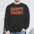 Don't Panicintage Distressed Sweatshirt Geschenke für alte Männer