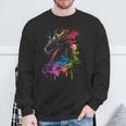 Dragon Fire Spit Wild Animal Dragon Fan Sweatshirt Geschenke für alte Männer