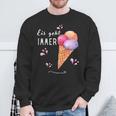 Eis Geht Immer Eisparele Eiscafe Du Liebst Eiscreme Eispar Sweatshirt Geschenke für alte Männer