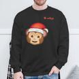 Emoji-Nikolausmütze-Affengesicht Sweatshirt Geschenke für alte Männer