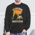 Excuse Das Ich Zu Spät Bin Hab Excavator Sehen Digger S Sweatshirt Geschenke für alte Männer