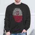 Fingerprint Children's Poland Sweatshirt Geschenke für alte Männer