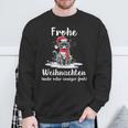 Frohe Weihnachten Grimmige Katzen Mehr Oder Weniger Froh Sweatshirt Geschenke für alte Männer