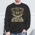 Als Gott Michor 64 Jahren Schuf Birthday Sweatshirt Geschenke für alte Männer