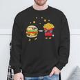 Burger And Pommes Friends Cheeseburger Hamburger Sweatshirt Geschenke für alte Männer