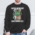 Guten Morgen Ganz Dünnes Eis Frog Motif Sweatshirt Geschenke für alte Männer