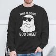 Halloween This Is Some Ghost Sheet Boo Retro Halloween Sweatshirt Gifts for Old Men