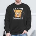 Hamster Meme Based Ich Hasse Menschen Sweatshirt Geschenke für alte Männer